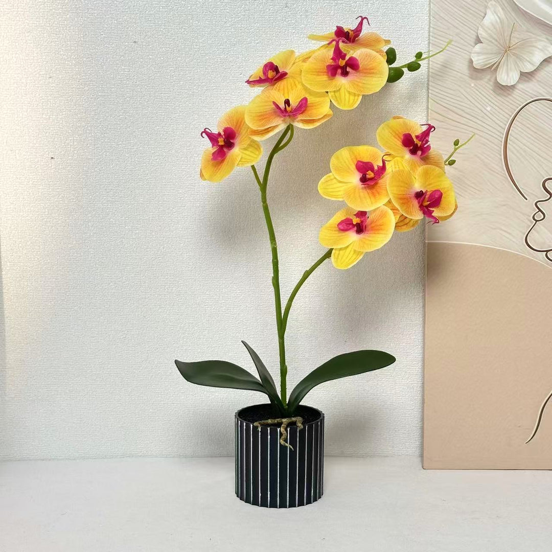 Artificial Orchid Arrangement for Indoor Home Decor Display