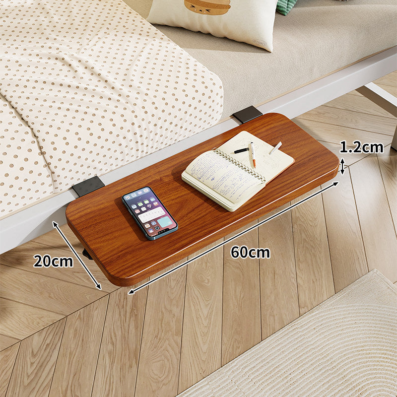 Clamp-On Floating Bedside Shelf with Bamboo Top and Slim Profile