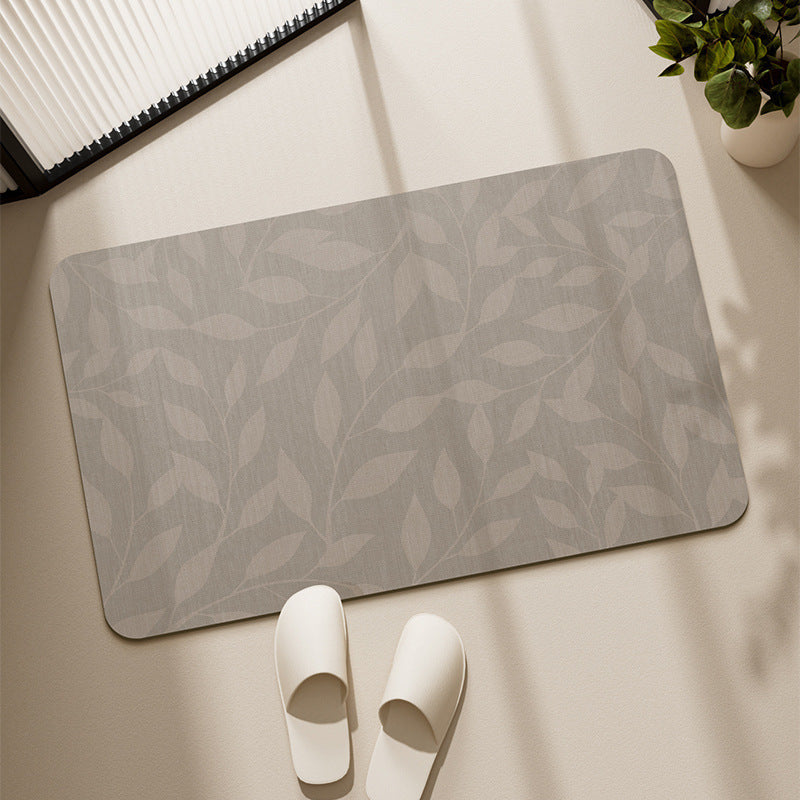 Modern Tropical Leaf Pattern Area Mat Kalsten
