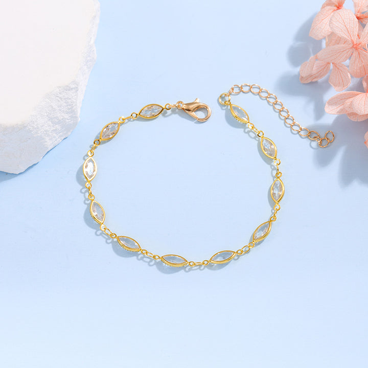 Elegant Glass Chain Bracelet Kalsten