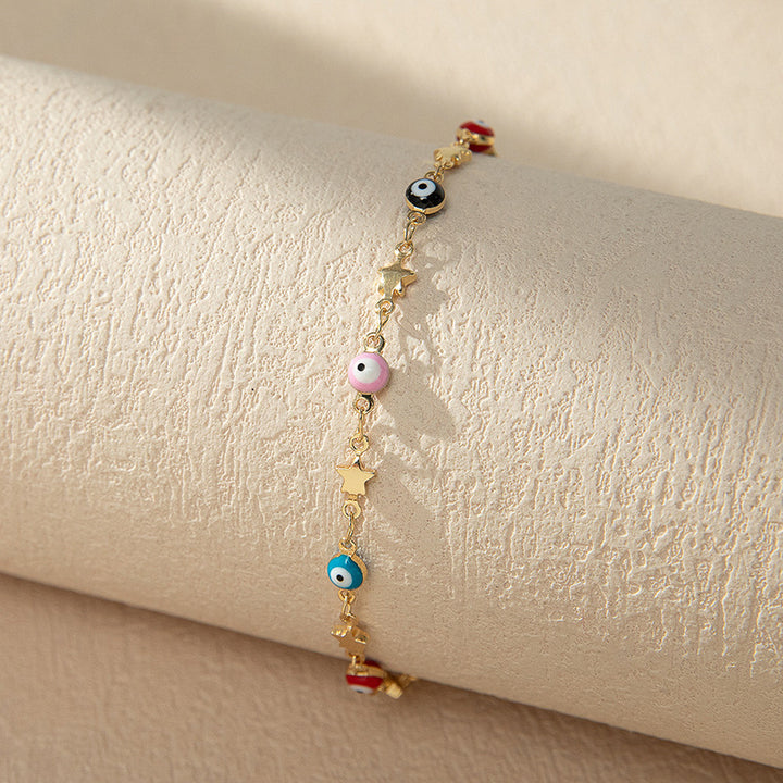 Colorful Beaded Charm Anklet Kalsten
