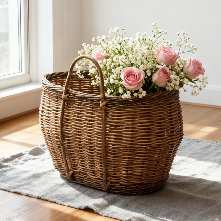 Rustic Handwoven Basket Kalsten