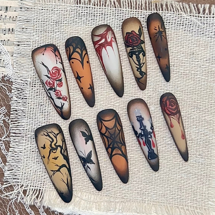 Artificial nails with Halloween motifs Kalsten