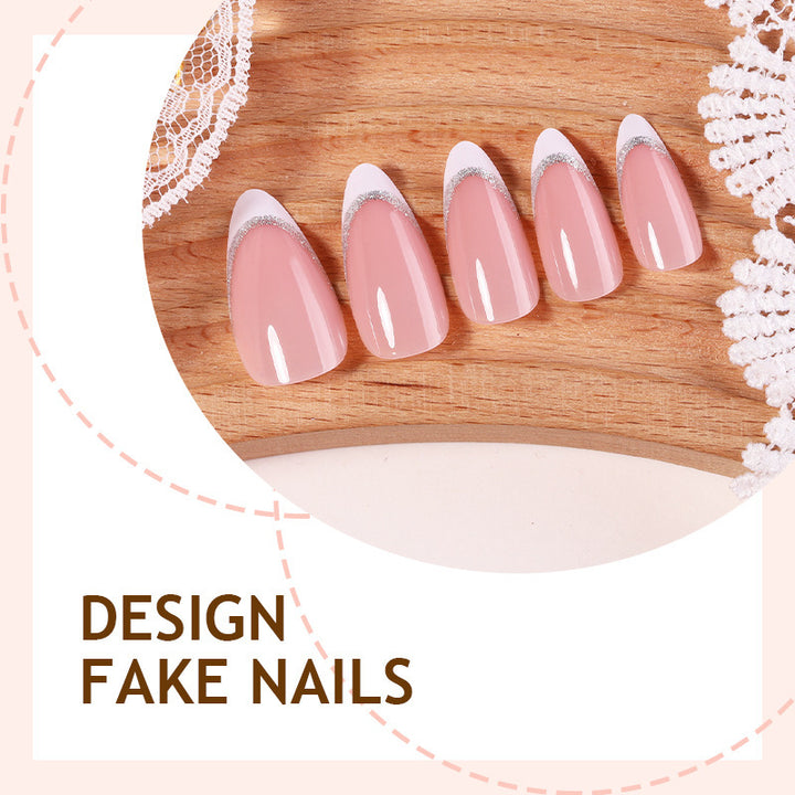 Artificial nail set with elegant glitter accents Kalsten