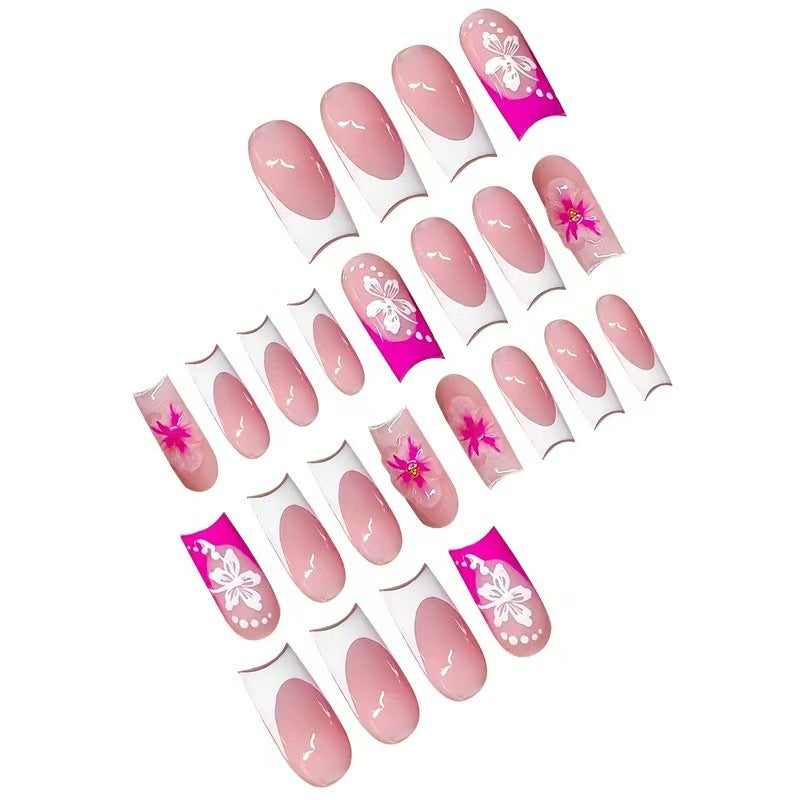 Floral Art Acrylic Nail Extensions Kalsten