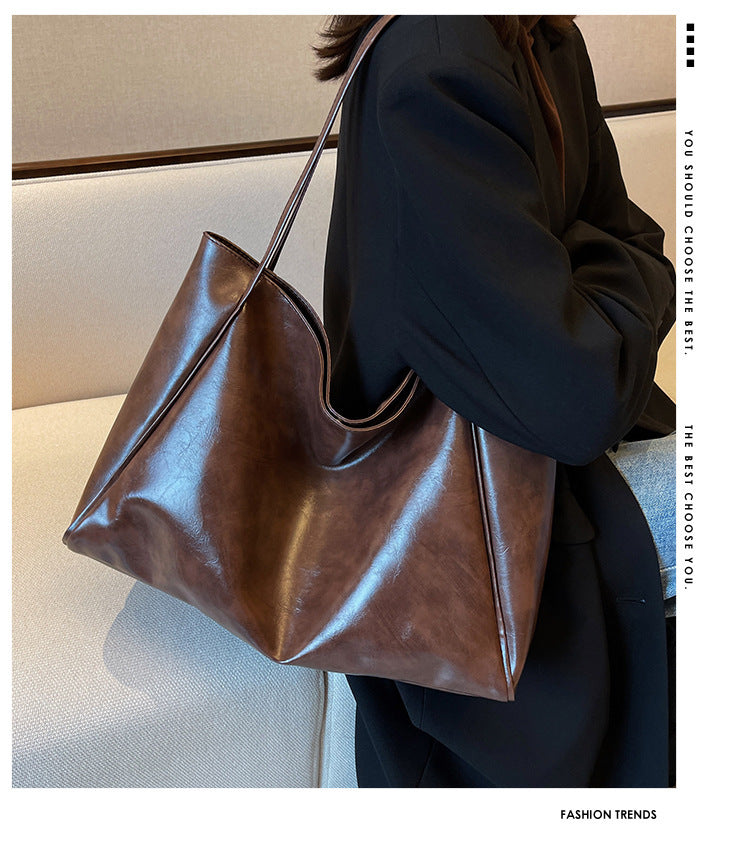 Casual Vegan Leather Shoulder Bag