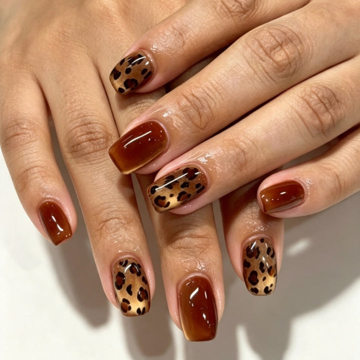 Artificial Nails in Modern Leopard Design Kalsten