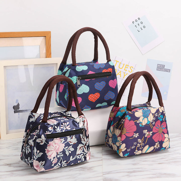 Floral Print Insulated Lunch Carrier Kalsten