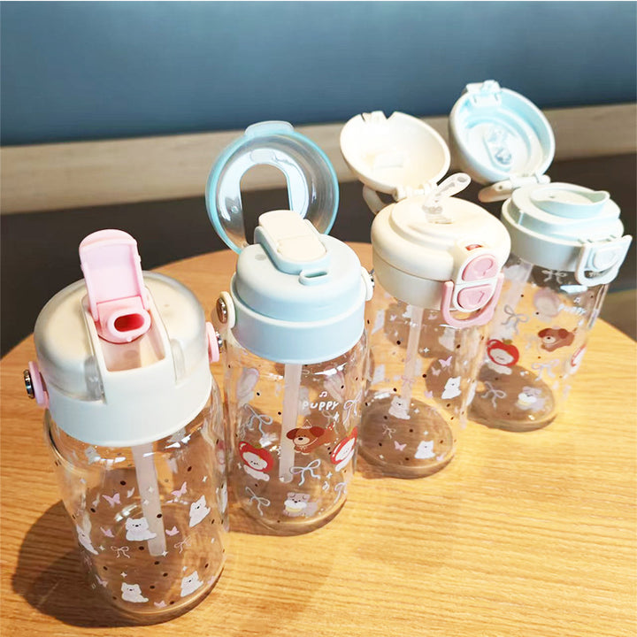 Ladies creative water bottle with integrated silicone carrying loop Kalsten