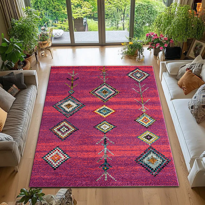 Bohemian Geometric Pattern Area Rug Kalsten