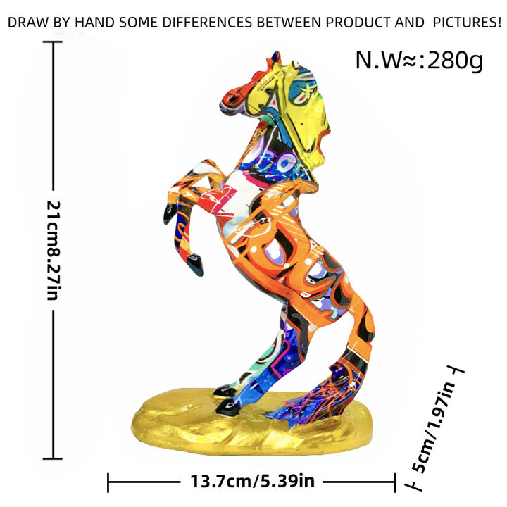 Artistic horse figurine in modern design Kalsten