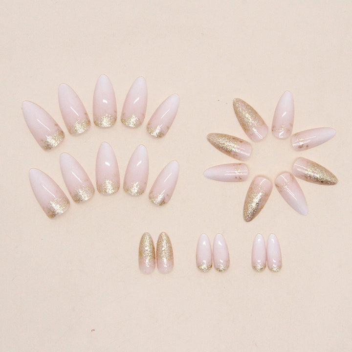 Elegant Glitter Gel Nail Tips Kalsten