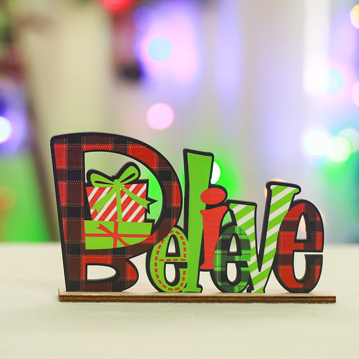 Festive wooden decoration with Christmas motif Kalsten
