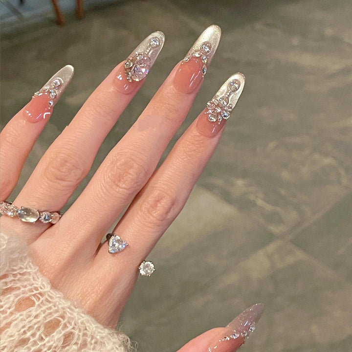 Premium Rhinestone-Embellished Press-On Nails Kalsten