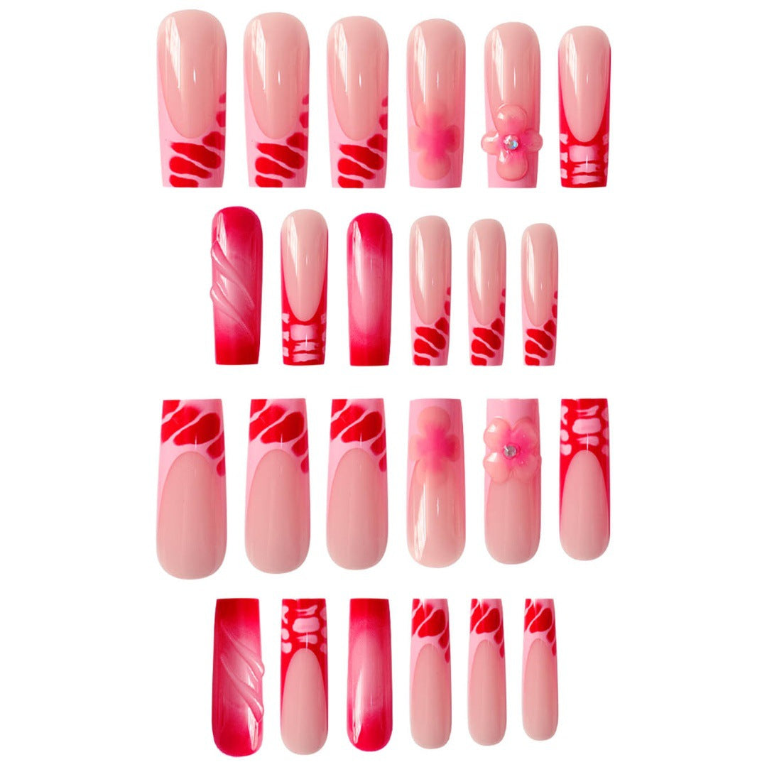 Glamorous Floral Press-On Nails Set Kalsten