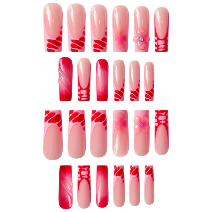 Glamorous Floral Press-On Nails Set Kalsten