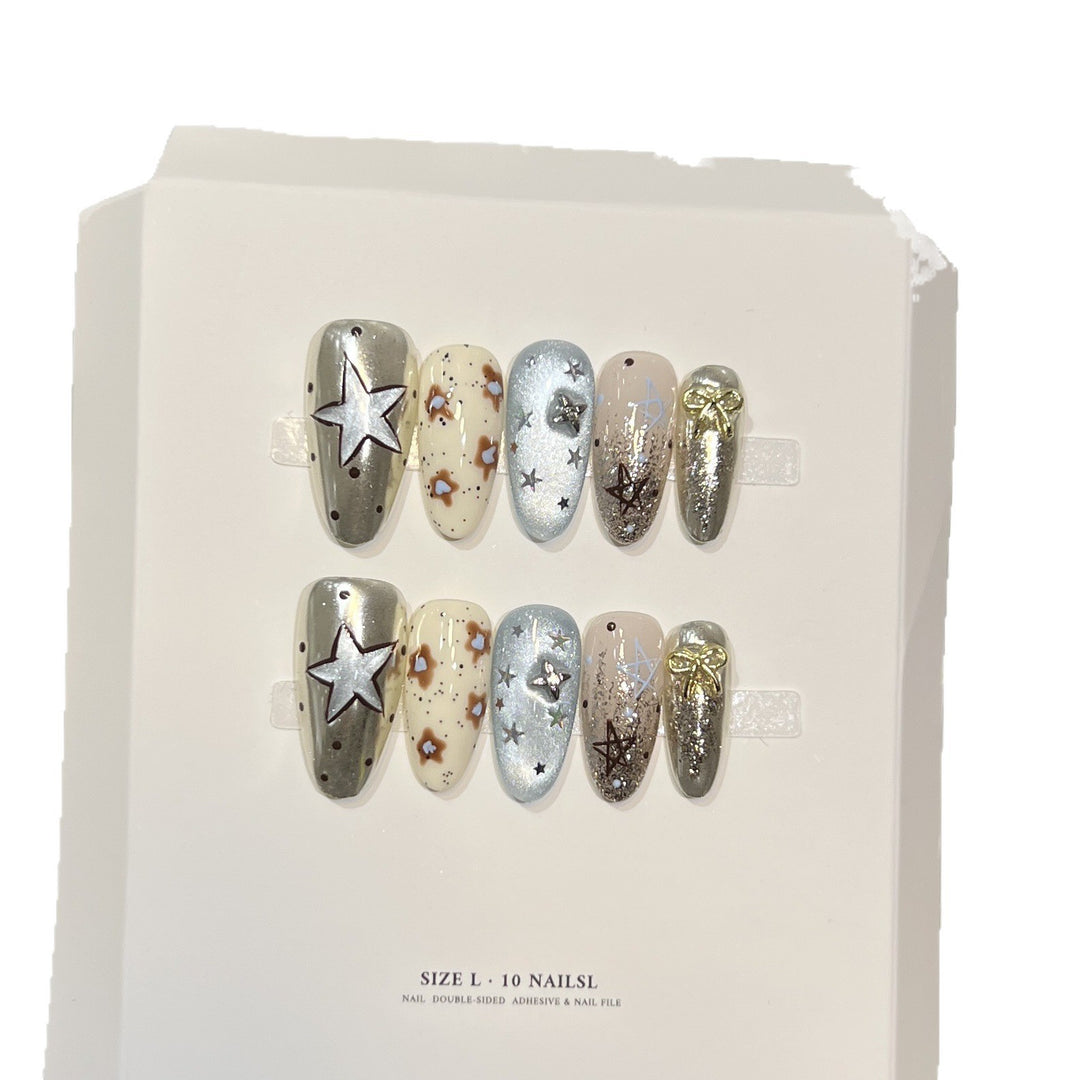 Artistic Stiletto Press-On Nail Set with Unique Aesthetic Designs Kalsten