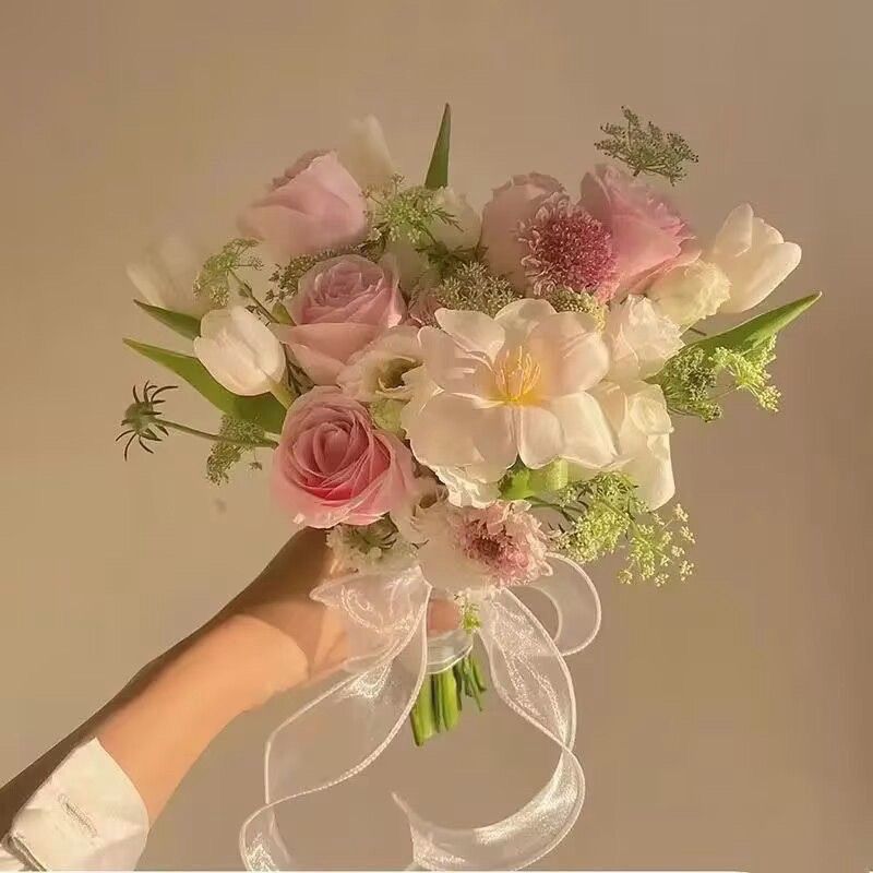Elegant Artificial Flower Bridal Bouquet