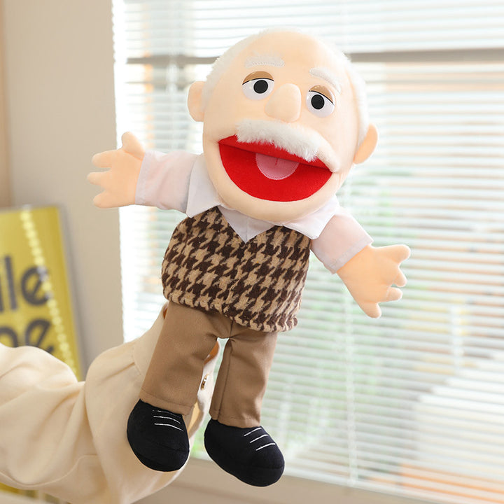Hand Puppet Plush Boy Character with Movable Mouth and Soft Fabric Body Kalsten