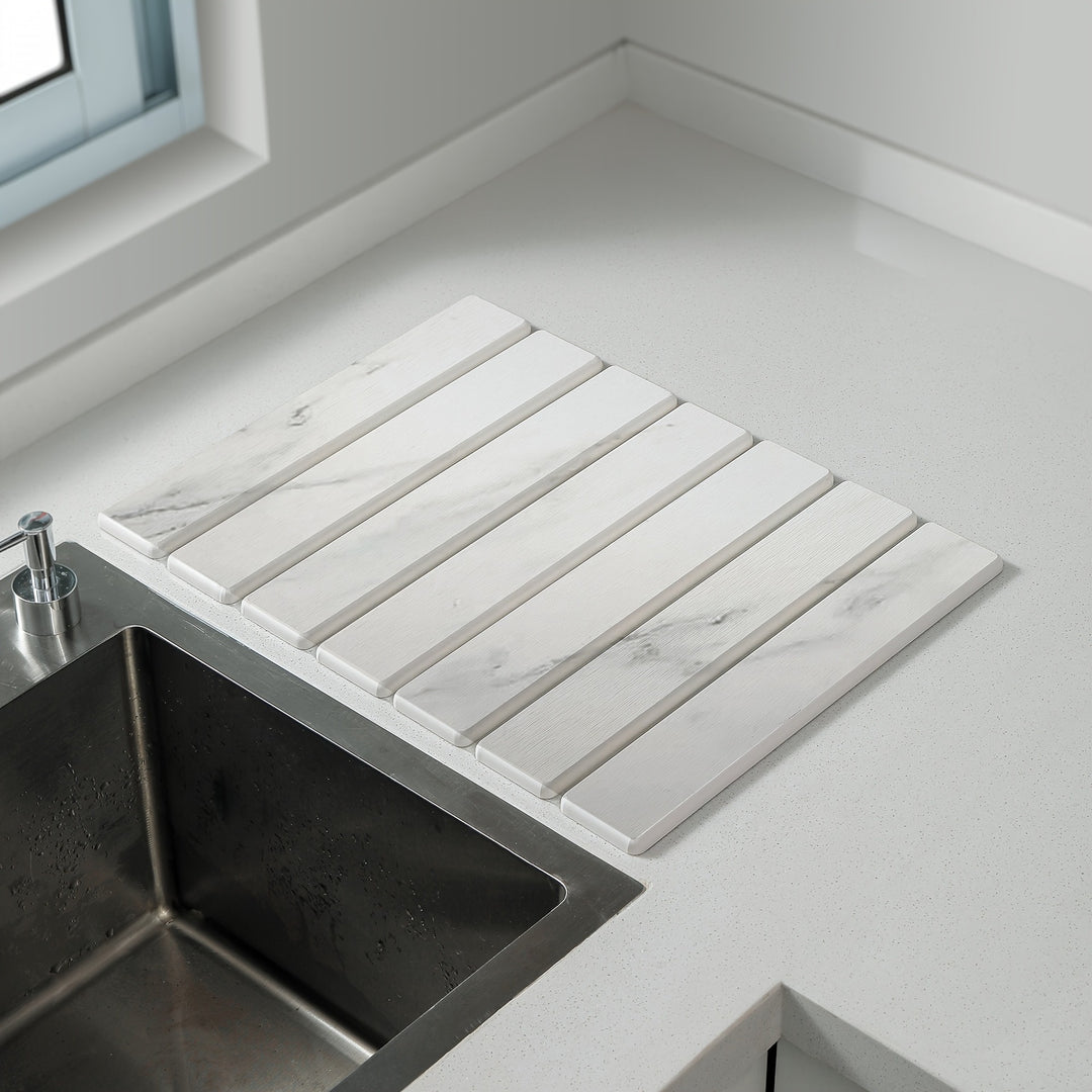 Marble Pattern Kitchen Draining Mat