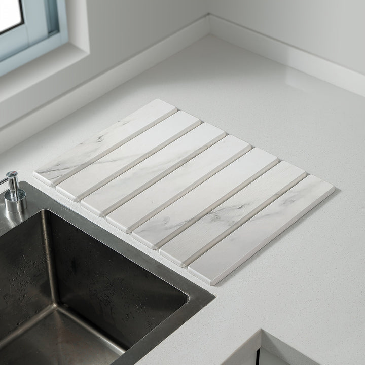 Marble Pattern Kitchen Draining Mat