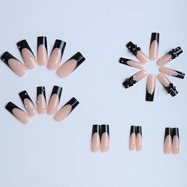 Artificial nails with 3D bow decoration Kalsten