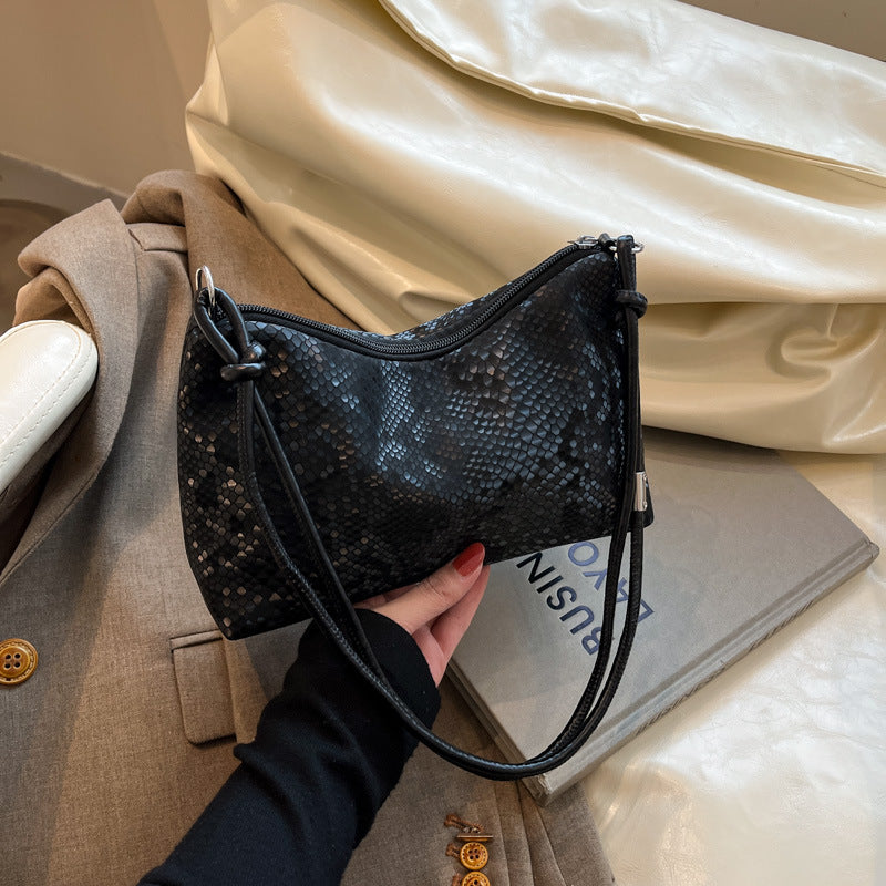 Snake-Print Evening Handbag
