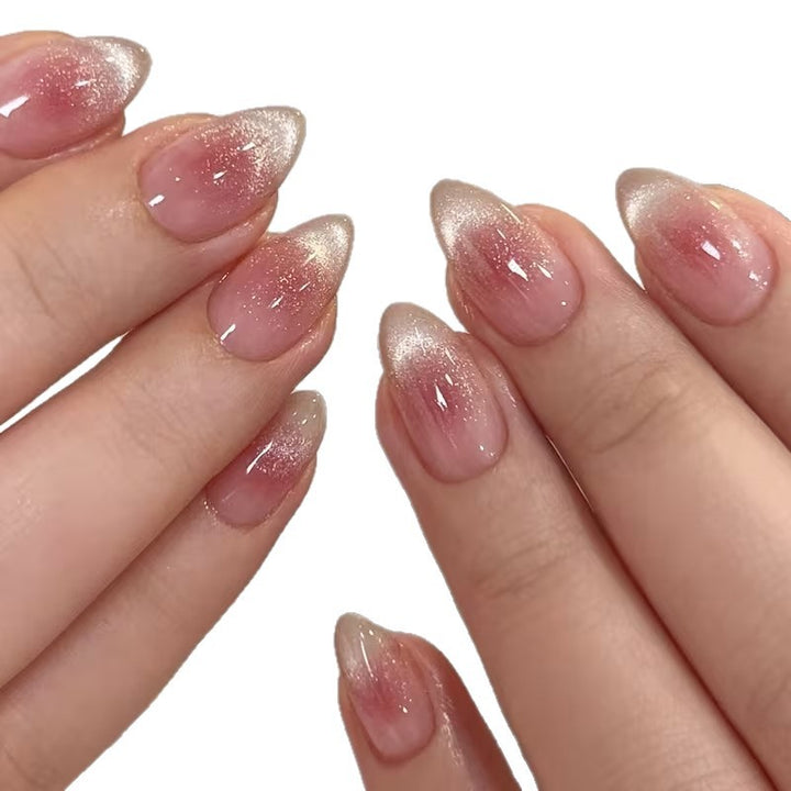 Glittery French Tip Press-On Nails Kalsten