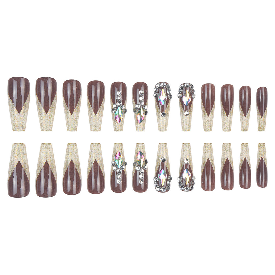 Stylish Decorative Long Press-On Nails Kalsten