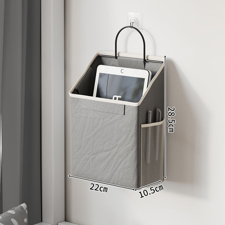 Wall-Mounted Hanging Mail and Magazine Organizer with Mesh Side Pocket