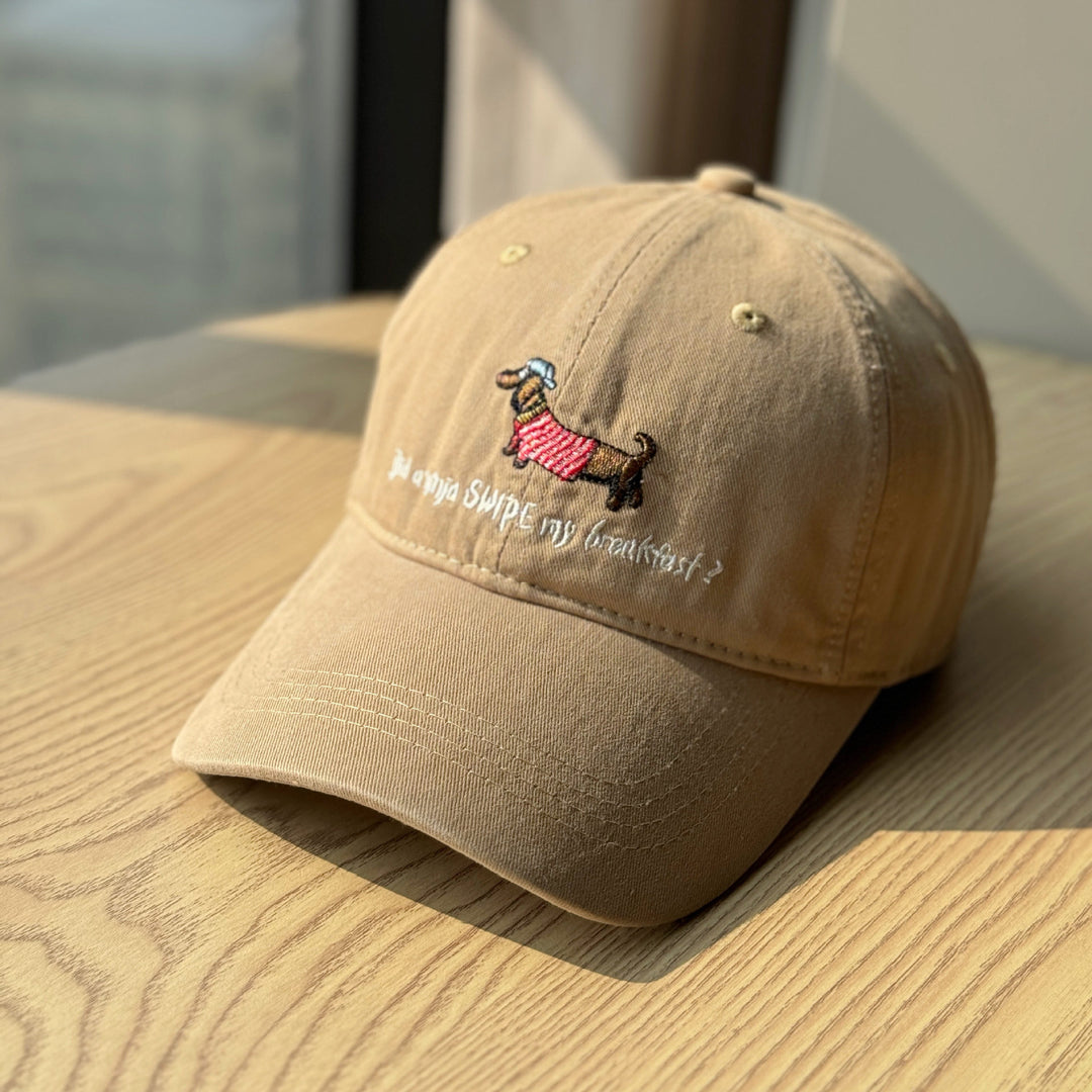 Fun Embroidered Dachshund Baseball Cap
