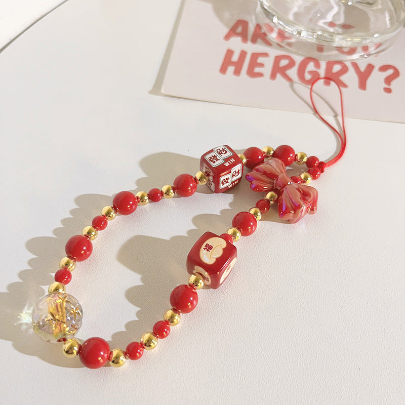 Decorative Beaded Charm Phone Strap Kalsten 1790135022