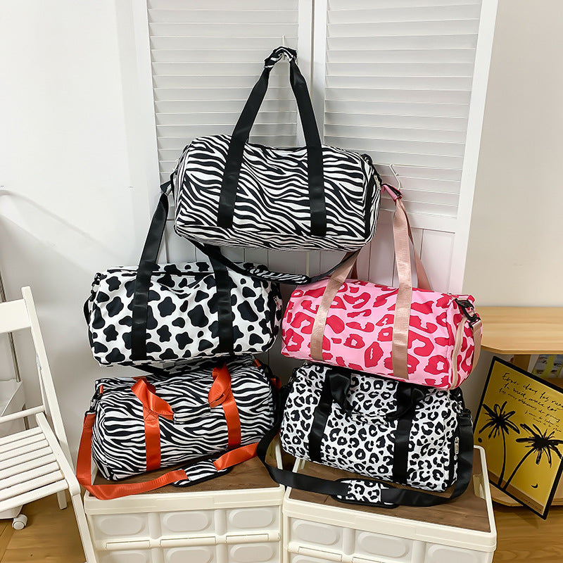 Fashionable Zebra Patterned Gym Duffle Bag Kalsten
