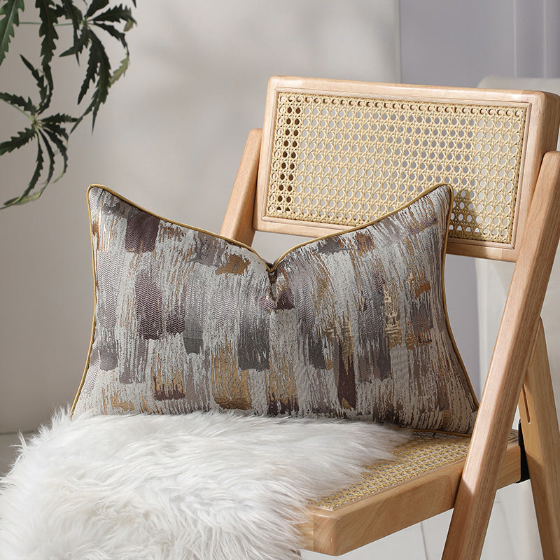 Artistic Geometric Pattern Lumbar Pillow