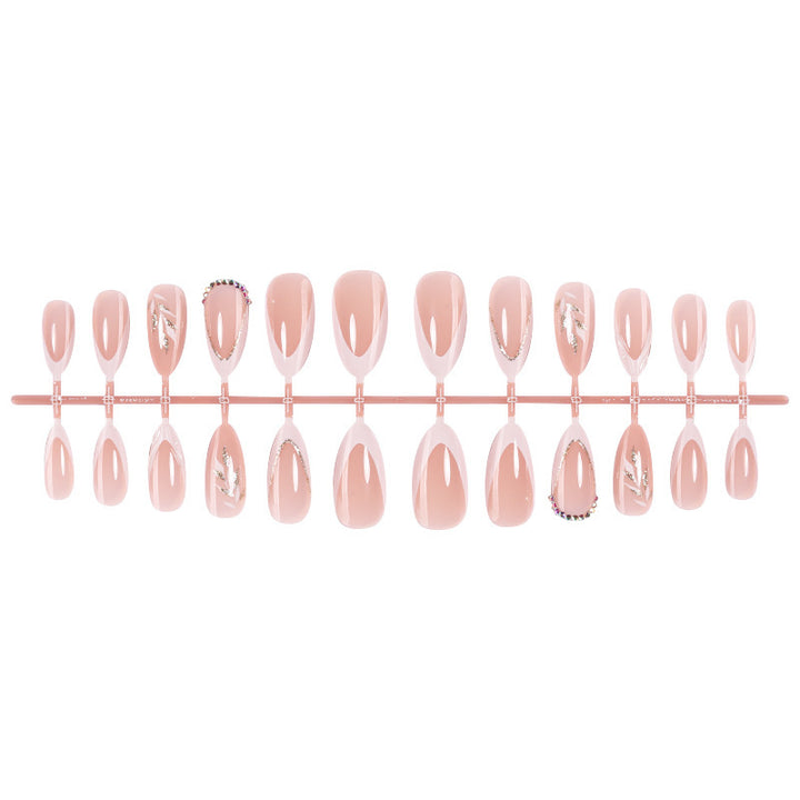 Artificial nail set with elegant tips and glitter accents Kalsten