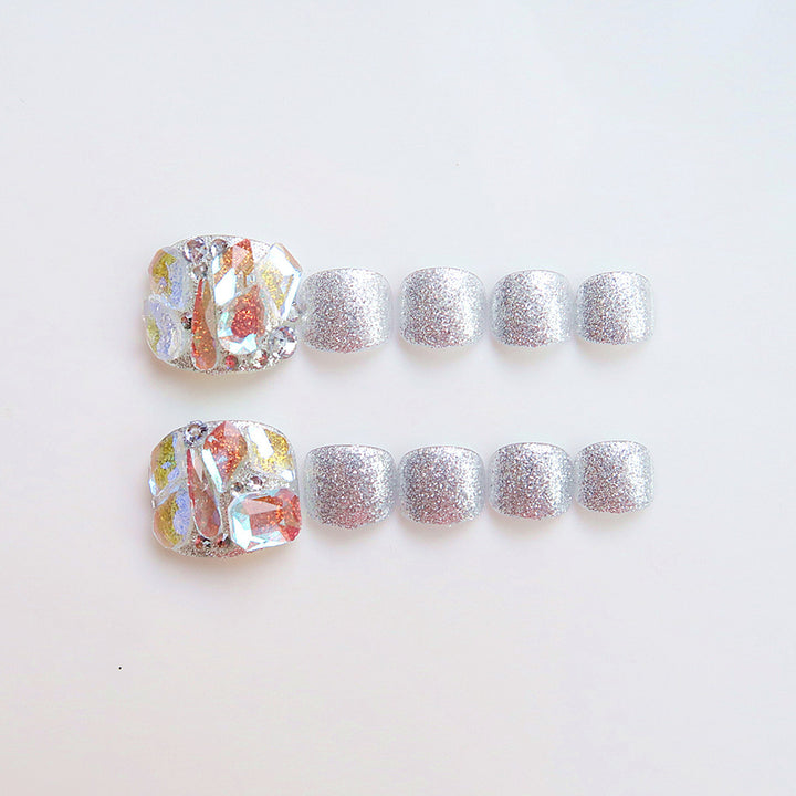 Decorative Press-On Toenail Art Set 1790727291