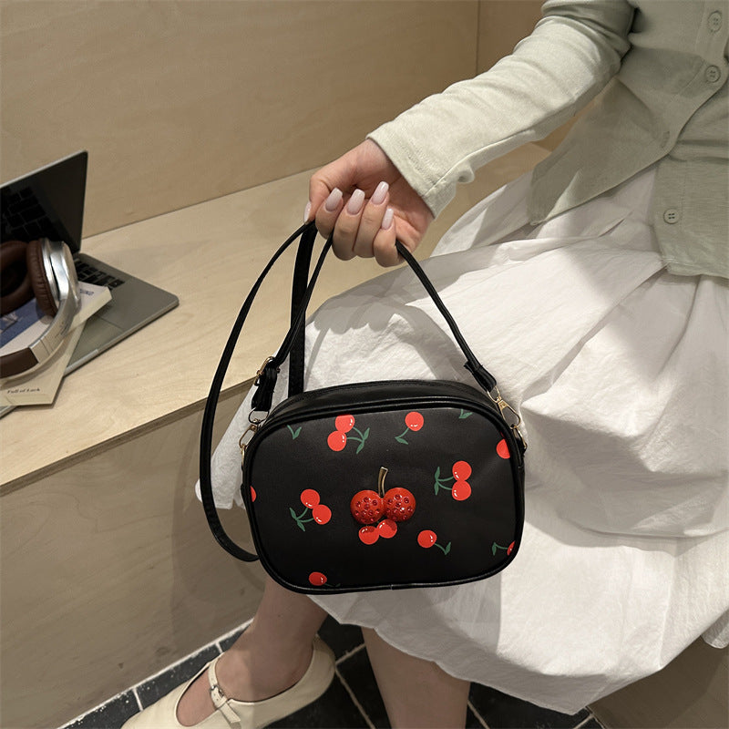 Cute Cherry Print Handbag