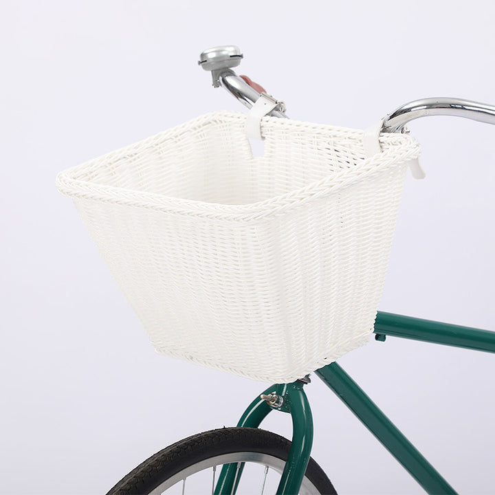 Ladies Versatile Storage Basket with Elegant Leather Handles Kalsten