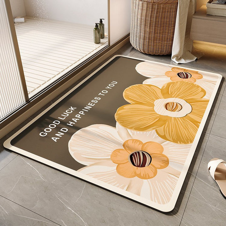 Decorative Floral Bath Mat Kalsten