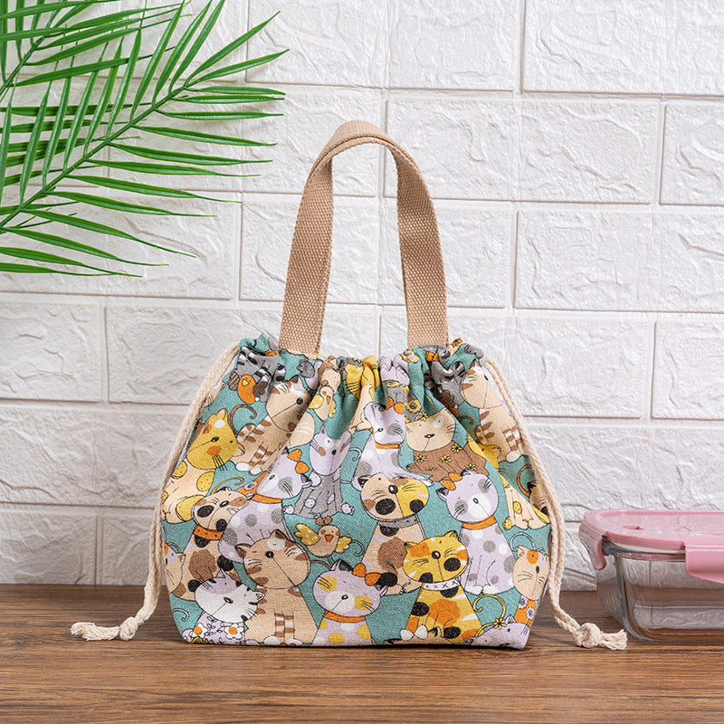 Drawstring Cat-Themed Storage Bag Kalsten