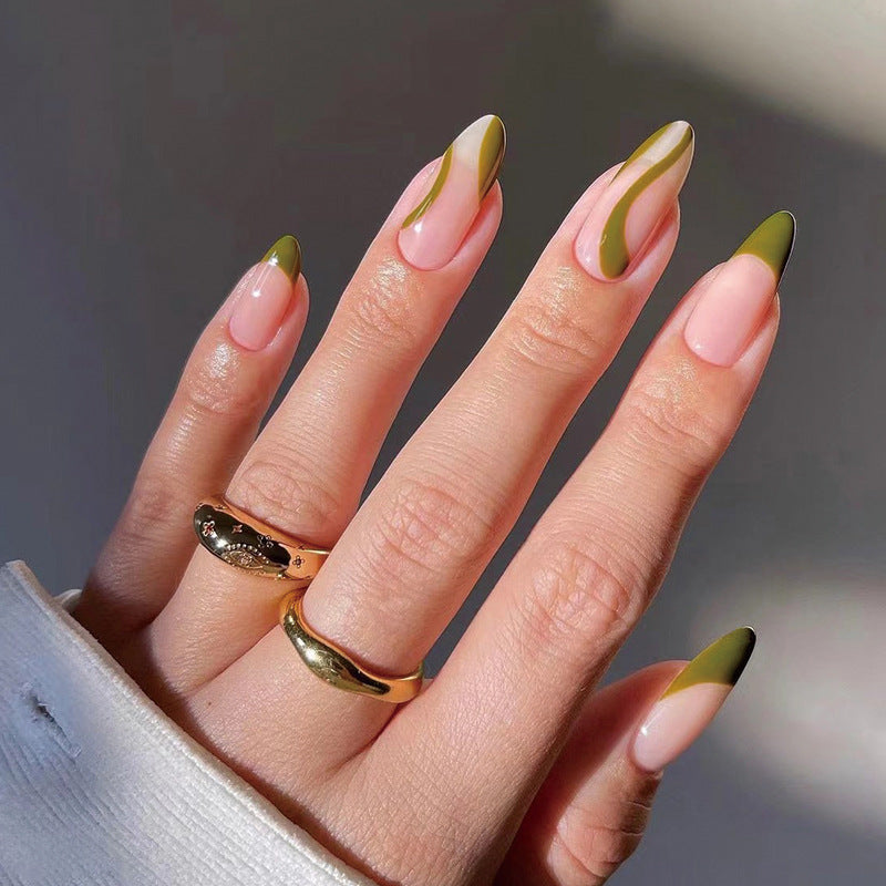 Artful stiletto nails with artistic design Kalsten