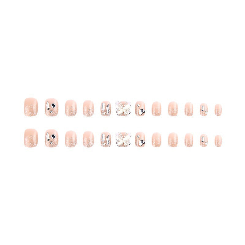 Decorative Press-On Nail Set with Butterfly Accents Kalsten