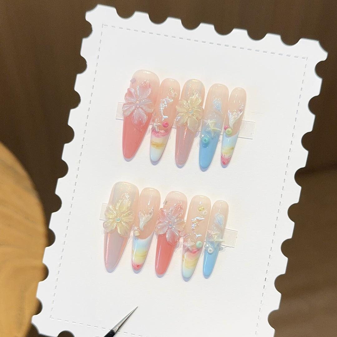 Artificial Flowers Nail Tips Kalsten