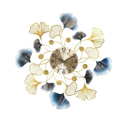 Elegant Ginkgo Leaf Decorative Wall Clock Kalsten