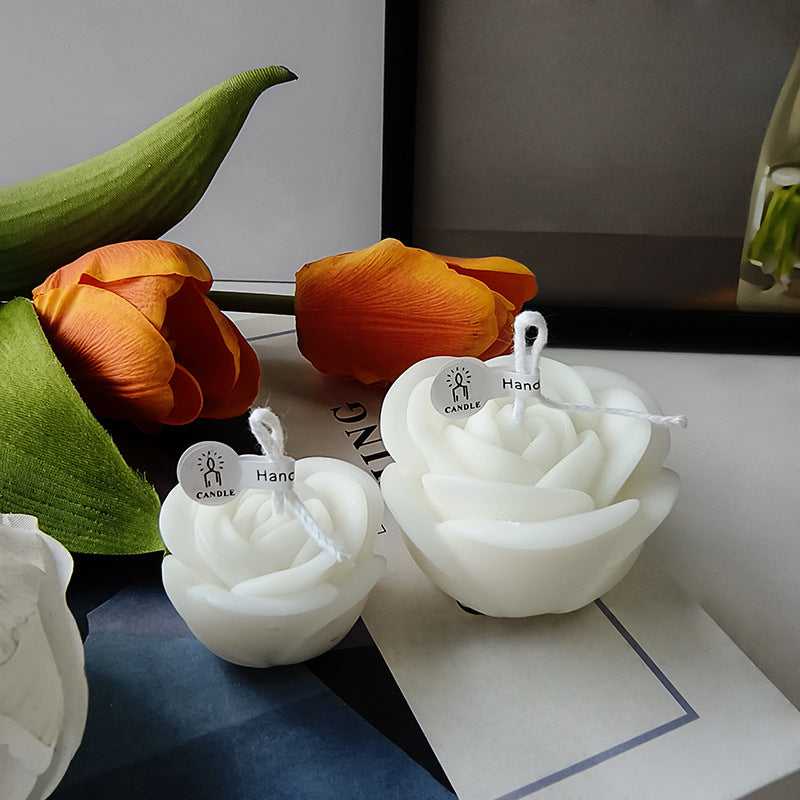 Rose-Shaped Decorative Candle