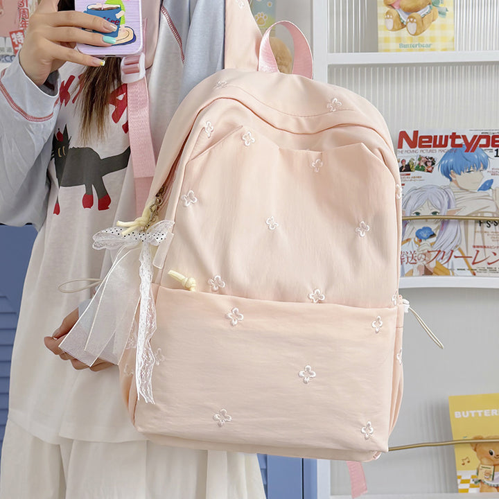Floral Embroidered Casual Backpack Kalsten