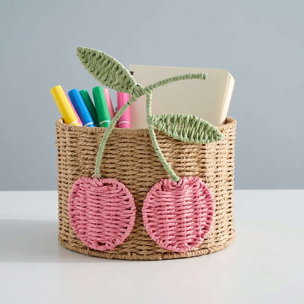 Playful storage basket with fruit design Kalsten