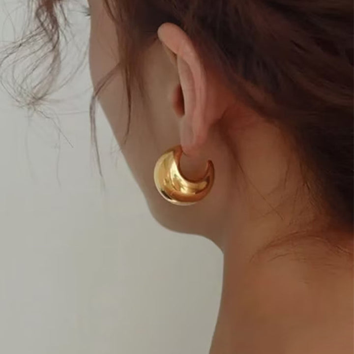 Shiny stainless steel stud earrings Kalsten