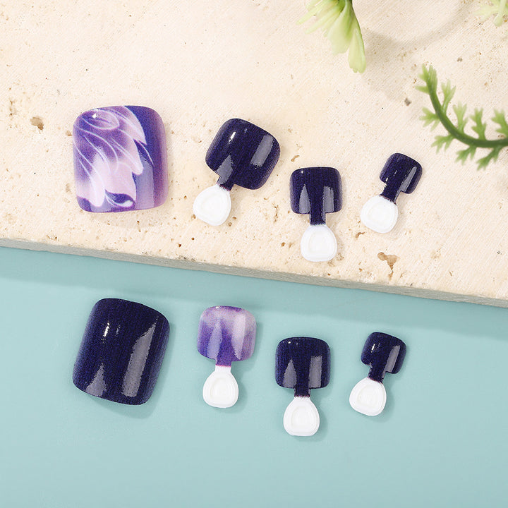 Artificial Nail Set with Creative Flower Designs Kalsten