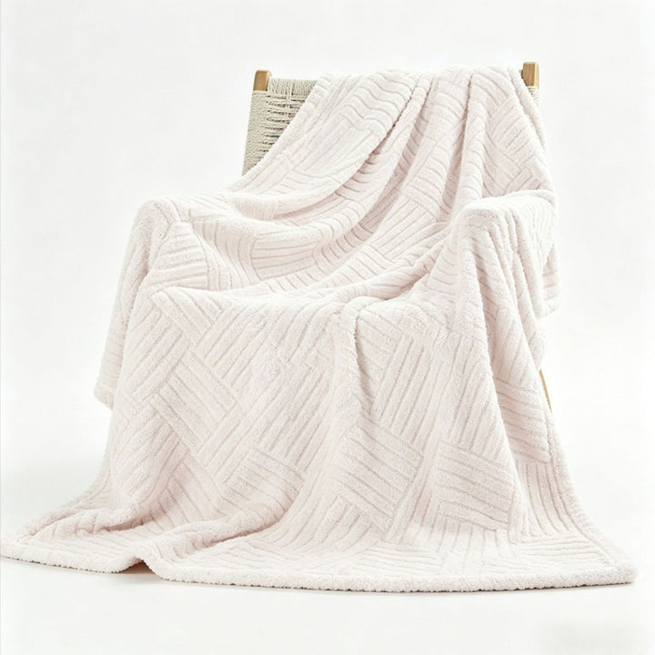 Textured Fleece Throw Blanket